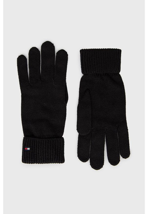 TOMMY HILFIGER - Tommy Hilfiger rękawiczki z domieszką kaszmiru damskie kolor czarny. Kolor: czarny. Materiał: kaszmir