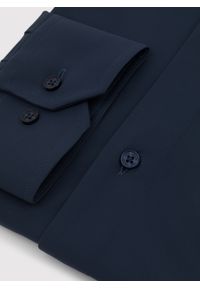 Pako Lorente - PAKO LORENTE – Granatowa dzianinowa koszula męska. Typ kołnierza: kołnierzyk klasyczny. Kolor: czarny, niebieski. Materiał: dzianina. Długość rękawa: długi rękaw. Długość: długie. Wzór: gładki. Styl: klasyczny #4