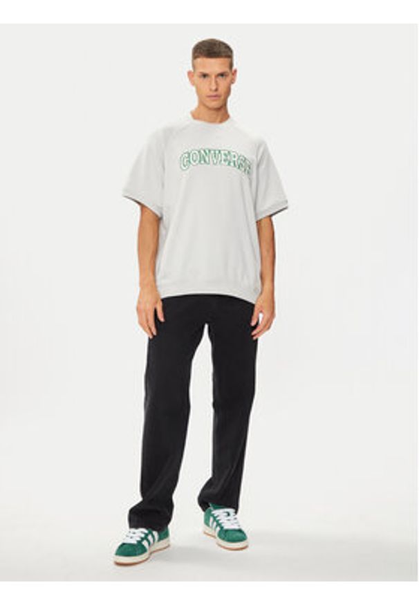 Converse T-Shirt M Retro Chuck Ss Crew 10026428-A03 Biały Regular Fit. Kolor: biały. Materiał: bawełna. Styl: retro