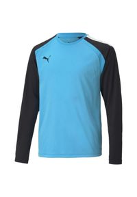 Puma - Męska Koszulka Bramkarska TeamPACER Z Długim Rękawem. Kolor: czarny, niebieski, wielokolorowy. Długość rękawa: długi rękaw. Długość: długie. Sport: turystyka piesza