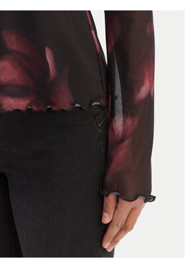 Morgan Bluzka 261-TALEXI Czarny Slim Fit. Kolor: czarny. Materiał: syntetyk