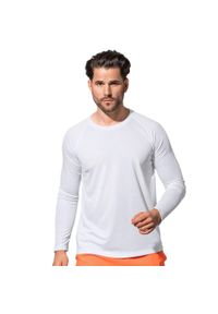 Stedman - Męska Koszulka Z Długim Rękawem Active 140. Kolor: biały. Długość rękawa: długi rękaw. Długość: długie. Sport: turystyka piesza