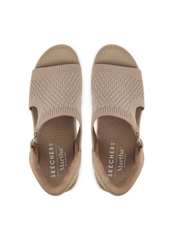 skechers - Skechers Sandały Martha Stewart: Pier-Lite - Park Path 188001/TPE Beżowy. Kolor: beżowy. Materiał: materiał