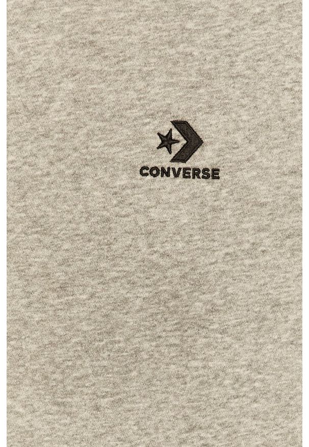 Converse Bluza męska z kapturem gładka. Okazja: na co dzień. Typ kołnierza: kaptur. Kolor: szary. Materiał: dzianina. Wzór: gładki. Styl: casual
