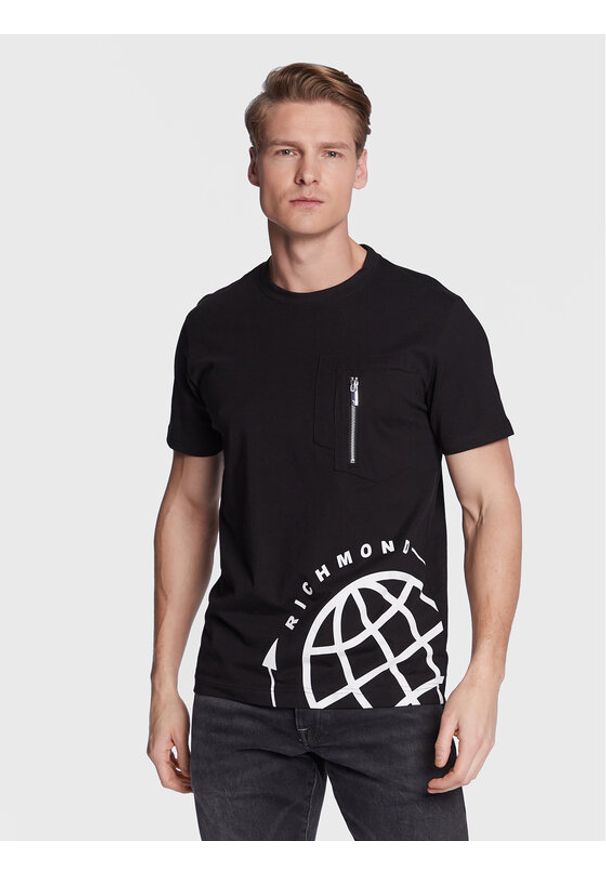 John Richmond T-Shirt UMP23089TS Czarny Regular Fit. Kolor: czarny. Materiał: bawełna