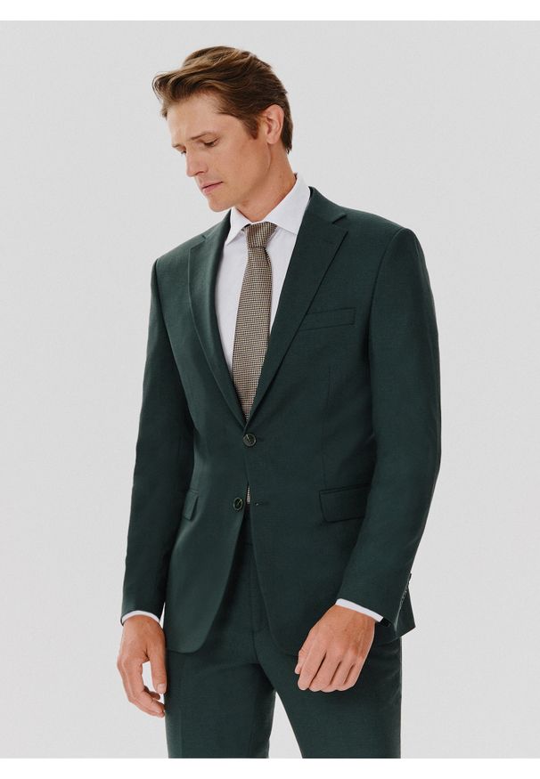 Pako Lorente - PAKO LORENTE – Marynarka garniturowa w kolorze zielonym. Kolor: zielony. Materiał: poliester, elastan, wiskoza. Wzór: gładki