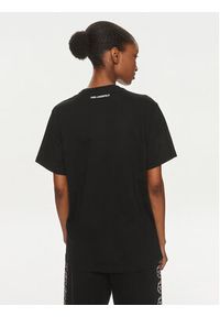 Karl Lagerfeld - KARL LAGERFELD T-Shirt 241W1702 Czarny Relaxed Fit. Typ kołnierza: dekolt w karo. Kolor: czarny. Materiał: bawełna #5