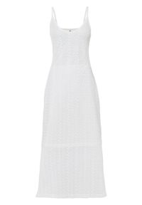 Sukienka szydełkowa bonprix biel wełny. Kolor: biały. Materiał: wełna. Długość rękawa: na ramiączkach #1