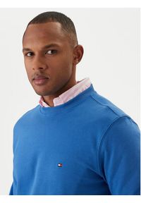 TOMMY HILFIGER - Tommy Hilfiger Bluza Essential MW0MW37237 Niebieski Regular Fit. Kolor: niebieski. Materiał: bawełna #5
