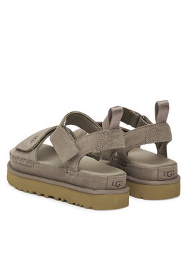Ugg Sandały W Goldenstar 1136783 Srebrne rodowanie. Kolor: srebrny. Materiał: zamsz, skóra