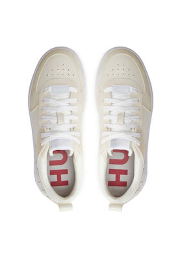 Hugo Sneakersy Kilian Tenn Dnmpu 50517155 Écru. Materiał: skóra