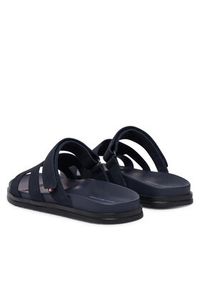 TOMMY HILFIGER - Tommy Hilfiger Klapki Adjustable Premium Suede FM0FM05774 Granatowy. Kolor: niebieski. Materiał: zamsz, skóra #5