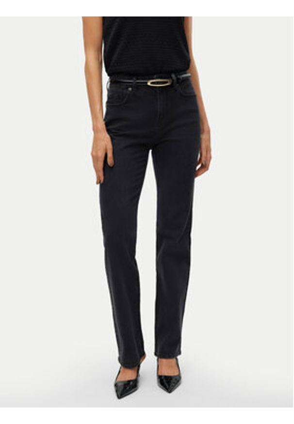 Vero Moda Jeansy Tessa 10315432 Czarny Straight Fit. Kolor: czarny