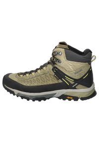 Buty trekkingowe męskie MEINDL Top Trail Mid GTX, z membraną Gore-Tex. Kolor: czarny, zielony, wielokolorowy. Technologia: Gore-Tex. Sport: turystyka piesza