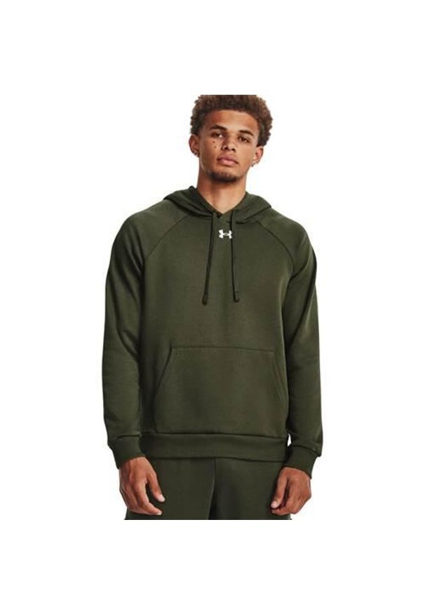 Bluza treningowa męska Under Armour Ua Rival Fleece Hoodie. Typ kołnierza: kaptur. Kolor: zielony, czarny, wielokolorowy. Sport: fitness