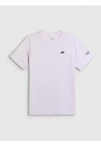 4f - 4F T-shirt regular gładki męski - biały M. Okazja: na co dzień. Kolor: biały. Materiał: bawełna, dzianina. Wzór: gładki. Styl: casual #1