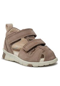 ecco - ECCO Sandały MINI STRIDE SANDAL 76113102674 Beżowy. Kolor: beżowy. Materiał: skóra #5