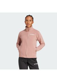 Adidas - Kurtka Multi Essentials Full-Zip Fleece. Kolor: różowy. Materiał: polar, materiał. Sport: turystyka piesza #1