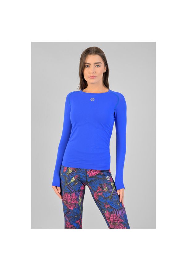NESSI SPORTSWEAR - Koszulka z długim rękawem sportowa damska Nessi Sportswear Ultra. Kolor: niebieski. Długość rękawa: długi rękaw. Długość: długie. Sport: bieganie