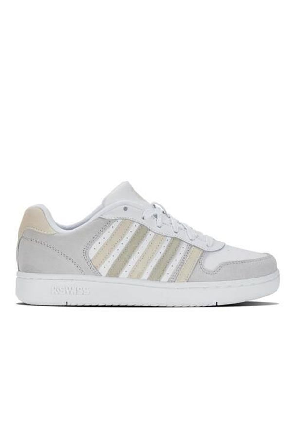 Buty do chodzenia damskie K-Swiss Court Palisades. Zapięcie: sznurówki. Kolor: wielokolorowy, szary. Materiał: skóra, syntetyk, tkanina, materiał. Szerokość cholewki: normalna. Sport: turystyka piesza