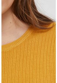 Answear Lab Sweter damski kolor brązowy lekki. Kolor: brązowy. Materiał: dzianina. Długość rękawa: krótki rękaw. Długość: krótkie. Wzór: gładki. Styl: wakacyjny #5