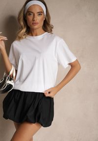 Renee - Biały Basicowy T-shirt z Bawełny Kollea. Okazja: na co dzień. Kolor: biały. Materiał: bawełna. Styl: klasyczny, casual #3