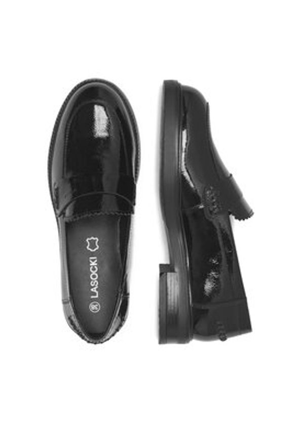 Lasocki Lordsy WI16-ZOLA-24 Czarny. Kolor: czarny. Materiał: lakier, skóra