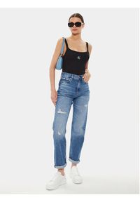 Calvin Klein Jeans Top J20J223559 Czarny Slim Fit. Kolor: czarny. Materiał: bawełna #4