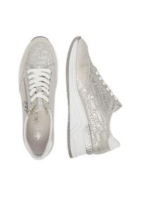 Rieker Sneakersy N4316-90 Srebrny. Kolor: srebrny. Materiał: materiał #7