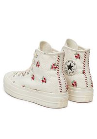 Converse Trampki Chuck Taylor All Star Lift Platform Rose Cross Stitch A13659C Biały. Kolor: biały. Materiał: materiał. Obcas: na platformie #4
