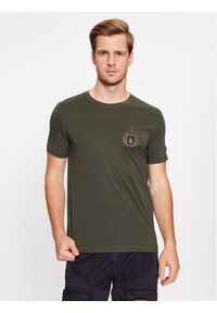 Aeronautica Militare T-Shirt 232TS2155J538 Brązowy Regular Fit. Kolor: brązowy. Materiał: bawełna