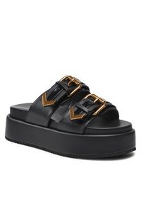 Klapki Buffalo - Noa Ari BN16021511 Black. Kolor: czarny. Materiał: skóra #1
