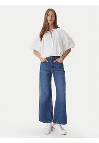 DKNY Bluzka DJ6W2228 Biały Regular Fit. Kolor: biały. Materiał: bawełna #3