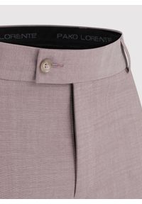 Pako Lorente - PAKO LORENTE – Gładkie różowe spodnie garniturowe męskie. Kolor: różowy. Materiał: wełna. Wzór: gładki #9