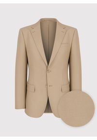 Pako Lorente - PAKO LORENTE – Beżowa garniturowa marynarka męska z wełną. Kolor: beżowy. Materiał: wełna. Styl: elegancki