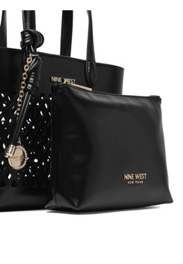Nine West Torebka CEO-Essex Light-LDA8698A Czarny. Kolor: czarny. Materiał: skórzane
