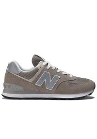 Buty New Balance ML574EVG - szare. Okazja: na co dzień. Kolor: szary. Materiał: guma, zamsz, skóra. Szerokość cholewki: normalna. Model: New Balance 574