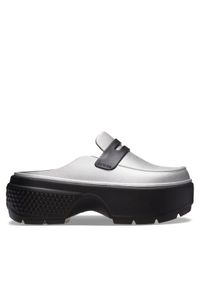 Crocs Klapki Stomp Metallic Loafer Clog 210363 Srebrny. Kolor: srebrny