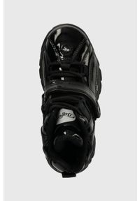 Buffalo sneakersy skórzane 1348-14 2.0 kolor czarny 1534104. Nosek buta: okrągły. Zapięcie: rzepy. Kolor: czarny. Materiał: skóra. Obcas: na platformie #5