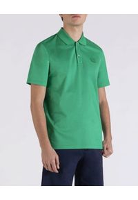 PAUL & SHARK - Zielona koszulka polo z bawełny. Typ kołnierza: polo. Kolor: zielony. Materiał: bawełna. Wzór: aplikacja. Styl: elegancki #1