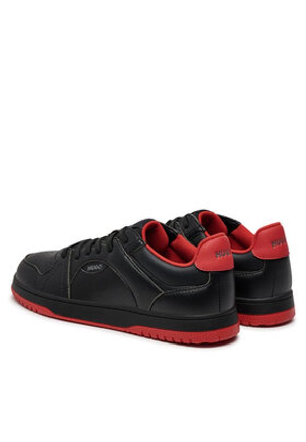 Hugo Sneakersy Hadrian 50529896 Czarny. Kolor: czarny. Materiał: skóra