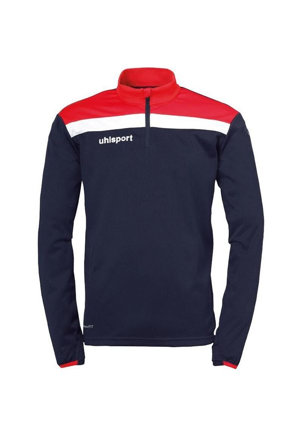 UHLSPORT - Bluza piłkarska dla dzieci Uhlsport Offense 23 1/4 zip. Kolor: niebieski, czerwony, wielokolorowy. Sport: piłka nożna