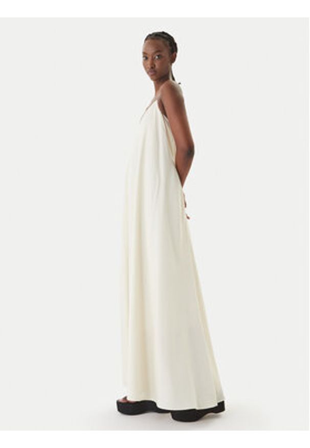 Eleh Sukienka letnia SS260102 Écru Regular Fit. Kolor: kremowy. Materiał: lyocell. Sezon: lato