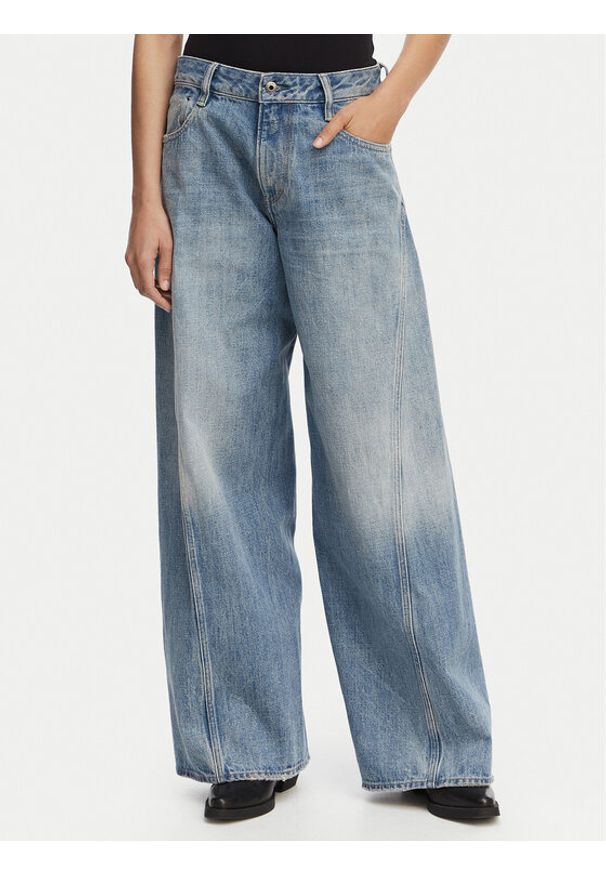 G-Star RAW - G-Star Raw Jeansy Helyx 3D Cinch D28488-D776 Niebieski Wide Leg. Kolor: niebieski