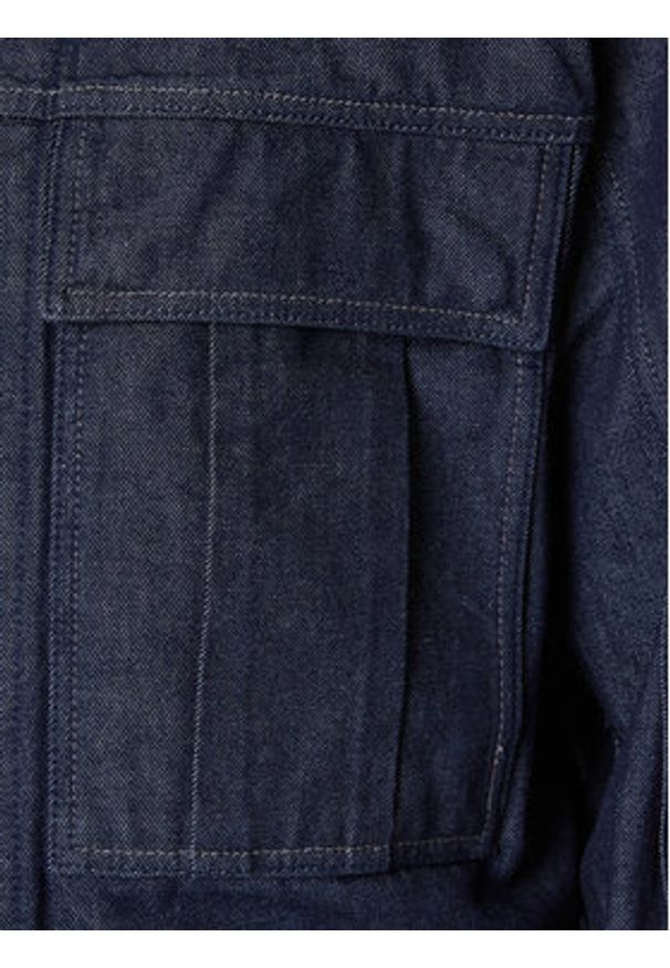 Hugo - HUGO Kurtka jeansowa 50542915 Granatowy Relaxed Fit. Kolor: niebieski. Materiał: bawełna
