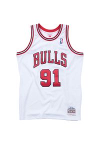 Koszulka męska do koszykówki Mitchell & Ness Chicago Bulls NBA Dennis Rodman. Kolor: biały. Sport: koszykówka #1