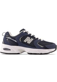 Buty unisex New Balance MR530SMT – granatowe. Okazja: na co dzień. Kolor: niebieski. Materiał: tworzywo sztuczne, skóra. Szerokość cholewki: normalna. Sezon: lato