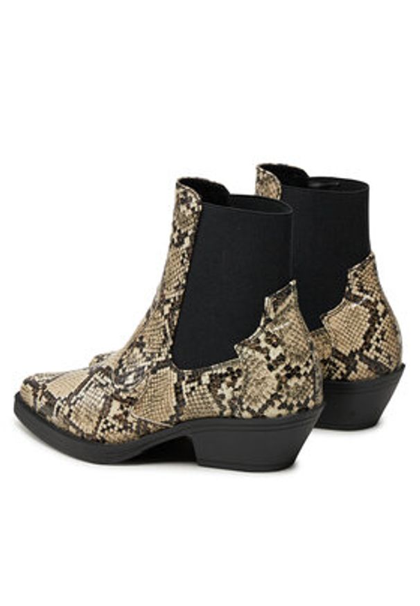 ONLY Shoes Botki 15304869 Beżowy. Kolor: beżowy. Materiał: skóra