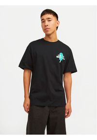 Jack & Jones - Jack&Jones T-Shirt Jorfrutti 12256926 Czarny Wide Fit. Kolor: czarny. Materiał: bawełna