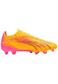 Puma - Męskie Buty Piłkarskie Ultra Match FG/AG. Kolor: różowy, pomarańczowy, wielokolorowy. Sport: piłka nożna